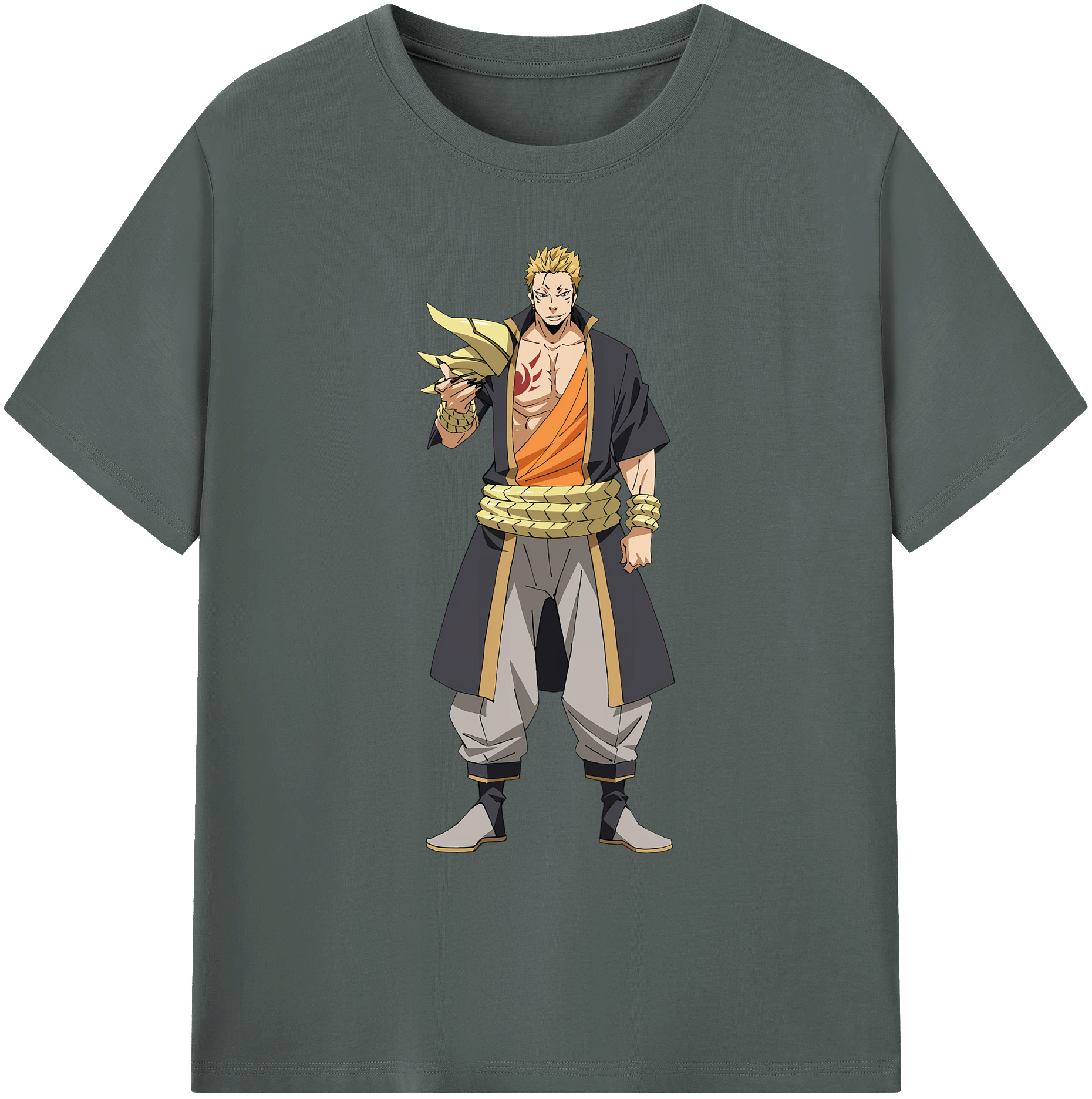 （画像用） 転スラ Regarding Reincarnated to Slime 綿100％ メンズ半袖Tシャツ｜肌触りやわらか＆通気性